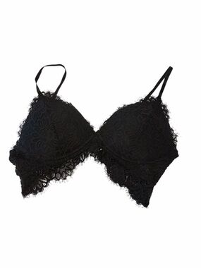 Mae‎ Bra Bralette Lace Edge Black Color Small Lightly Padded NWOT Feminine